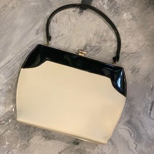 Vintage Cream and Black Mini Bag